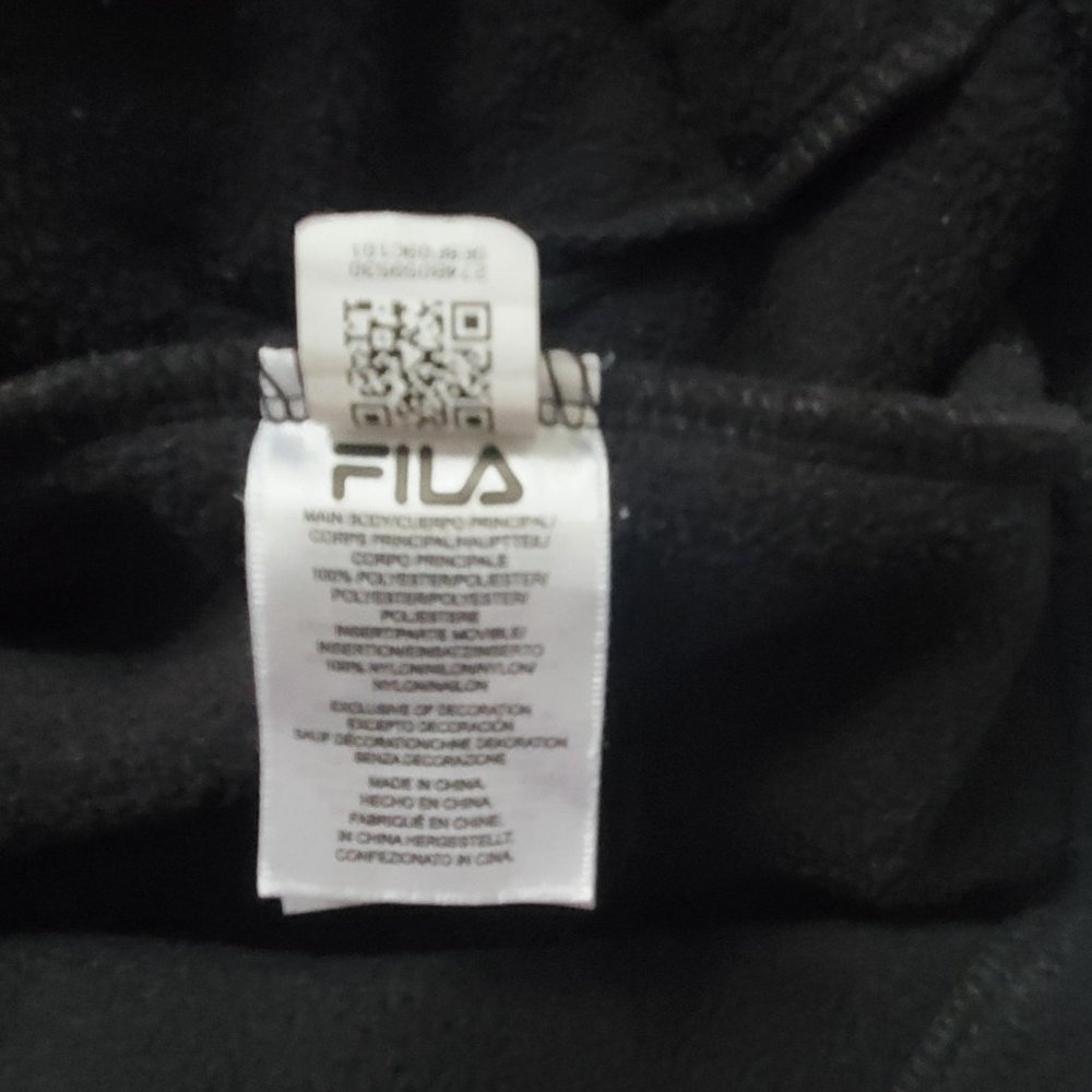 FILA Women's Black Color Block‎ Quarter Zip Fleece Pullover Sweatshirt Sz Medium - Picture 15 of 15